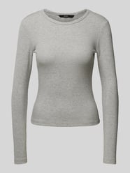 Regular Fit Langarmshirt aus Baumwoll-Mix mit Effektgarn Modell 'CHLOE' von Vero Moda Grau - 46