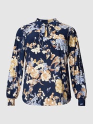 PLUS SIZE Schluppenbluse mit floralem Allover-Print von Lauren Ralph Lauren Curve Blau - 30