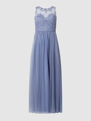 Abendkleid aus Tüll mit Stasssteinen von Mascara Blau / Türkis - 47