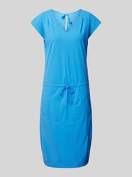 Knielanges Kleid mit Schnürrung Modell  'GIRA' von Raffaello Rossi Blau - 12