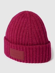 Beanie met labelpatch, model 'TOMMY MODERN' van Tommy Hilfiger Rood - 36