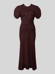 Abendkleid aus Seide mit Taillenraffung von Victoria Beckham Bordeaux - 10