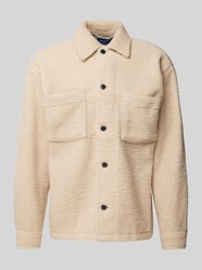 Regular Fit Hemdjacke mit Brusttaschen Modell 'NEWTON' von Jack & Jones Beige - 14