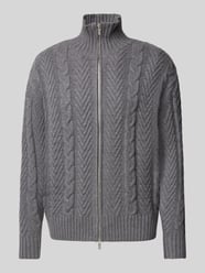 Strickjacke mit Stehkragen von JAKE*S STUDIO MEN Grau - 35