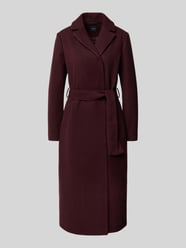Mantel mit Reverskragen und Bindegürtel von Zero Bordeaux - 36