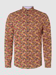 Slim fit vrijetijdsoverhemd met stretchgehalte van A Fish Named Fred Bruin - 11