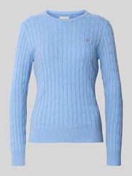 Pullover mit Zopfmuster und Logo-Stitching von Gant - 21