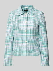 Slim fit blazer in bouclé-look van More & More Groen - 27