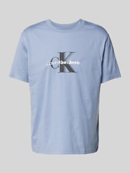 T-shirt z nadrukiem z logo i okrągłym dekoltem od Calvin Klein Jeans - 36