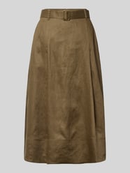 Spódnica midi z czystego lnu od Tommy Hilfiger - 42