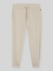 regular fit jogpants van katoenmix model 'LAMONT' van BOSS Beige - 45