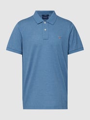 Regular Fit Poloshirt mit Label-Stitching von Gant Blau - 7