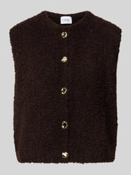 Loose fit mouwloos vest met mohair, model 'VIOLA' van VILLA SOPHIE - 2
