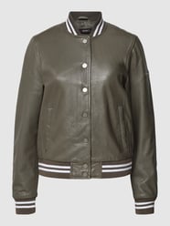 Lederjacke mit Label-Patch von Cabrini Grün - 23