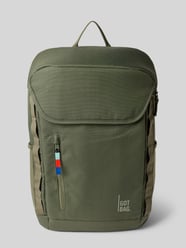 Rucksack mit Label-Print Modell 'Pro Pack' von Gotbag Grün - 11