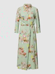 Midi-jurk met bloemenmotief, model 'CERINO' van Pennyblack Groen - 9