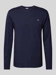 Longsleeve mit Label-Stitching von Gant Blau - 2