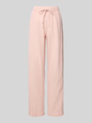 Straight fit linnen broek met steekzakken, model 'Sonar' van Neo Noir Fuchsia - 28