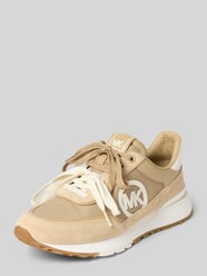 Sneakersy z mieszanki skóry z detalem z logo model 'Nova' od MICHAEL Michael Kors - 4
