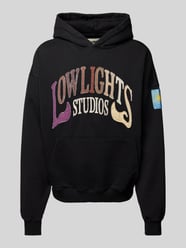 Hoodie mit Label-Detail von Low Lights Studios Schwarz - 29