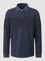 Poloshirt mit Label-Stitching Modell 'Pugby' von BOSS Orange Blau / Türkis - 30