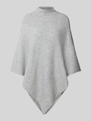 Regular Fit Poncho in Strick-Optik Modell 'FORTUNA' von Pieces Grau - 12