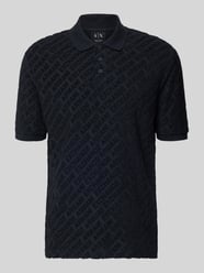 koszulka polo o kroju slim fit z wzorem z logo od Armani Exchange - 8