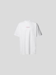 T-Shirt mit Label-Print von VETEMENTS Weiß - 18