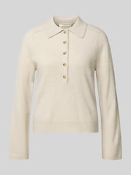 Sweter dzianinowy z mieszanki wełny dziewiczej i kaszmiru Model 'CELLULA' od MM by Max Mara - 6