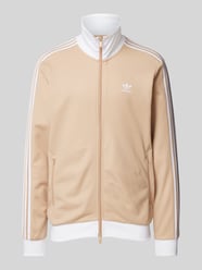 Sweatjack met labelstitching, model 'BECKENBAUER' van adidas Originals Beige - 9