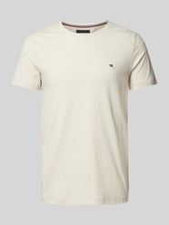 T-Shirt mit Label-Stitching von Tommy Hilfiger Beige - 37