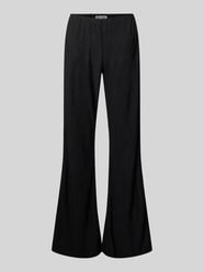 Flared cut broek met plissévouwen en elastische band van REVIEW - 25