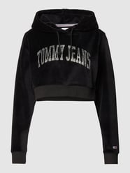 Hoodie im Cropped-Look von Tommy Jeans Schwarz - 39