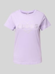 T-shirt z obszyciem kamieniami stras model ‘NARCISO’ od GUESS Activewear - 1
