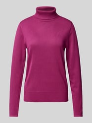 Rollkragenpullover in unifarbenem Design von s.Oliver BLACK LABEL Lila - 5