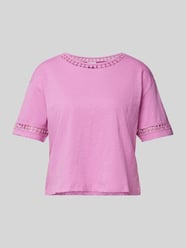 T-Shirt mit Häkelspitze von Jake*s Casual Pink - 22