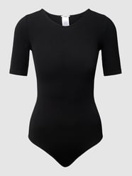 Body mit Stretch-Anteil Modell 'Bahamas' - nahtlos von Wolford Grau / Schwarz - 33