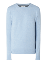 Pullover aus Baumwolle mit Logo-Stickerei von Tom Tailor Blau - 36