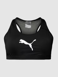 Stanik PLUS SIZE z nadrukiem z logo od PUMA Performance Plus Czarny - 23