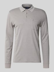 Regular fit poloshirt in design met lange mouwen van Christian Berg Men - 45