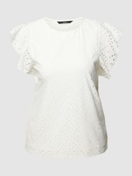 T-shirt z haftem angielskim model ‘TASSA’ od Vero Moda Biały - 18
