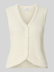 Strickweste mit V-Ausschnitt Modell 'MIKALA' von b.young Beige - 43