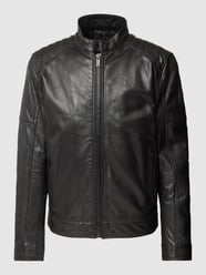 Lederjacke mit Reißverschlusstaschen Modell 'BEXLEY' von Strellson Schwarz - 46