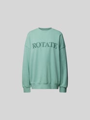 Oversized Sweatshirt mit Label-Stitching von ROTATE Grün - 14
