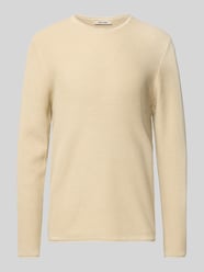 Sweter z dzianiny o kroju regular fit z czystej bawełny model ‘ERIC’ od ONLY & SONS - 5