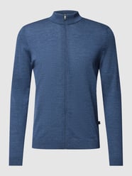 Strickjacke mit Label-Details Modell 'summer' von MAERZ Muenchen Blau - 7