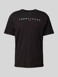 T-Shirt mit Label-Print von Tommy Jeans Schwarz - 30