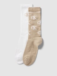Sokken met labeldetails in een set van 2 paar van Calvin Klein Jeans Beige - 1