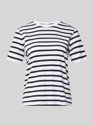 T-shirt in all-over look met ronde hals van COMMA - 21