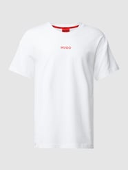 T-Shirt mit Label-Print Modell 'Linked' von HUGO Weiß - 10